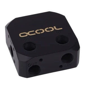 Alphacool Eisdecke DCC dessus de pompe en laiton noir profond filetage 1/4" 13314 - Photo 1/12