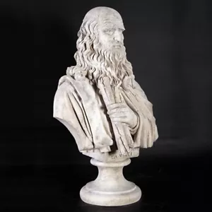 Leonardo Da Vinci Büste Figur Möbel Kopf Statue Leonardo Da Vinci Bust Groß - Picture 1 of 2