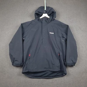 Vintage CHAPS RALPH LAUREN Jacket Mens L Large Blue Navy 1/4 Zip Anorak Hooded - Picture 1 of 11