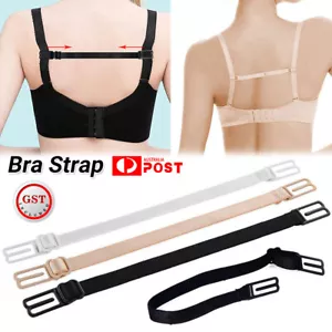 3PCS Lady Nonslip Elastic Adjustable Band Bra Strap Holder Strap Racer Back Clip - Picture 1 of 14