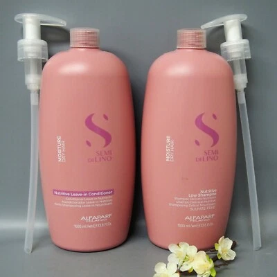 Alfaparf Semi Di Lino Moisture NUTRITIVE Shampoo & Leave-In Conditioner 33.8oz - Image 1 of 4