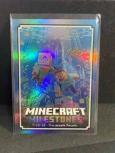 2024 Panini Minecraft Milestones #5 The Update Aquatic Prizm Optichrome - Bild 1 von 2