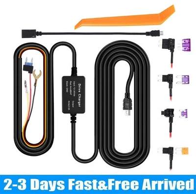 UNBRANDED (无品牌) Car Hardwire Kit Box Micro USB Hardwire Charger Adapter for Dash Cam DVR UK