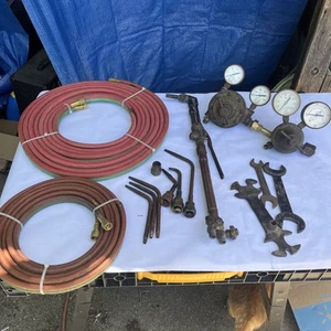 Vintage Victor C1450 Torch Kit Type 315, Regulators, Hoses – As-Is, Parts - Picture 1 of 17