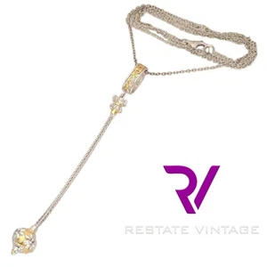 Collar Colgante Gemas En Vogue Michael Valitutti Zafiro Transparente 925 18-20 Como Nuevo - Imagen 1 de 10