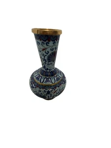 Vintage Cloisonne blau geblümt wunderschön - Bild 1 von 10