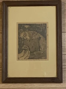 Anne Marie Persov Signed Artist Proof Etching Woman Weeping Mid Century Art - Picture 1 of 6
