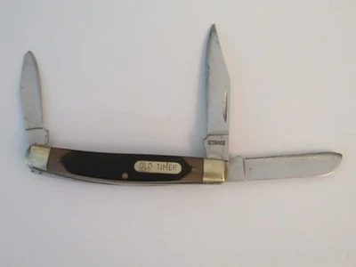 Vintage Schrade Old Timer 340T Three Blade Pocket Knife USA - Image 1 of 4