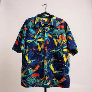 Camisa Para Hombres Hawaiana Manga Corta Abotonada 4XL Sastre Pal Love Estampado Tropical Vi - Imagen 1 de 6