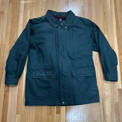 VTG Lands End Jacket Mens Large Green Wool Blanket Thinsulate Coat Chore Barn - Image 1 of 4