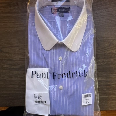 Camisa de vestir Paul Fredrick Imperial años 100 2 capas tela ancha 18-38 Foto 1 de 2