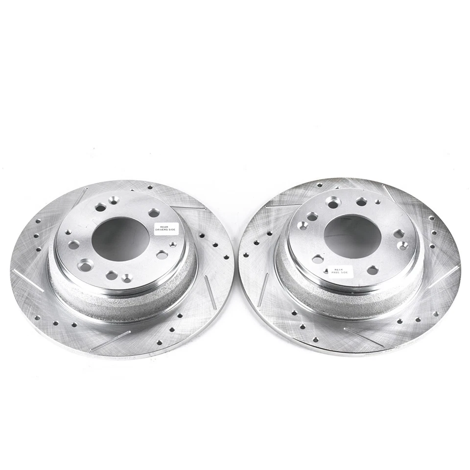 PowerStop Evolution Drilled Slotted Rotors Pair Rear For Acura Legend - Image 1 of 3
