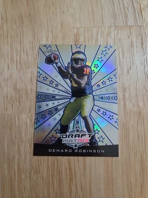 2013 Leaf DENARD ROBINSON Draft Matrix Blue #DM-DR1 Rookie Wolverines - Image 1 of 4
