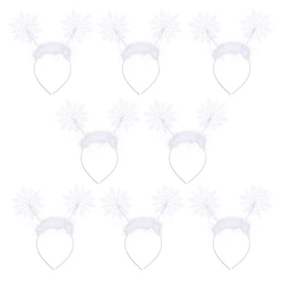  8 PCS Snowflake Head Band Headband Kids Christmas Headbands Boppers - Image 1 of 4