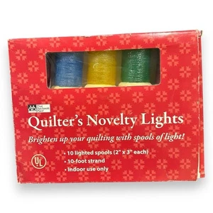 Quilter's Novelty Lights 10 multicolored thread spools by That Patchwork Place - Picture 1 of 16