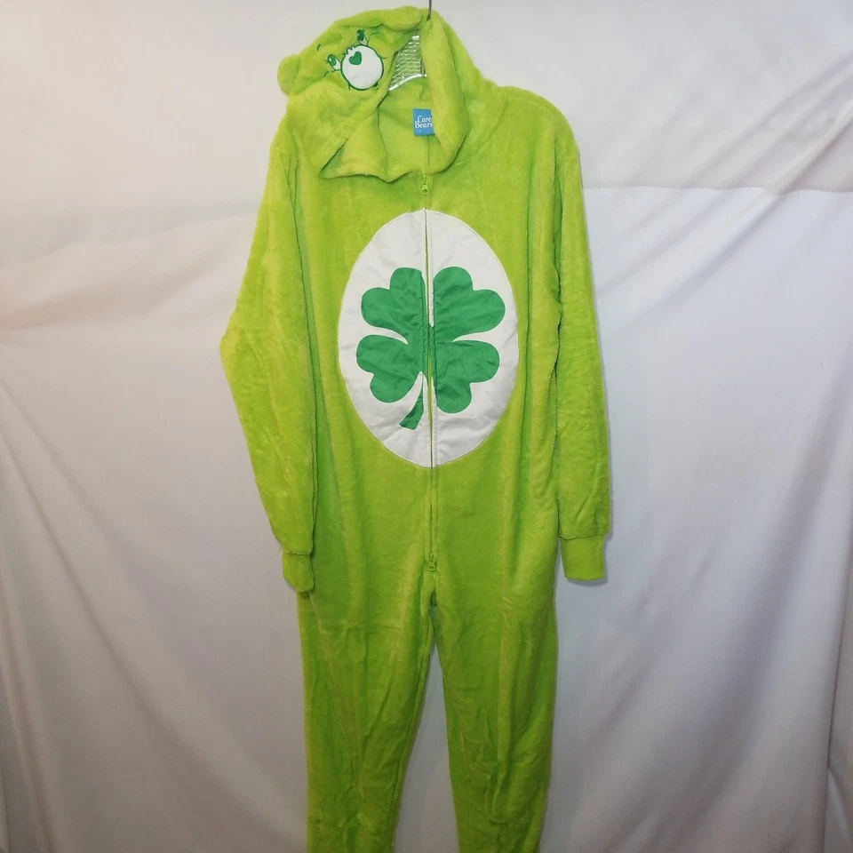 Disfraz de oso de la buena suerte Care Bears mono adulto con capucha polar XL Foto 1 de 3