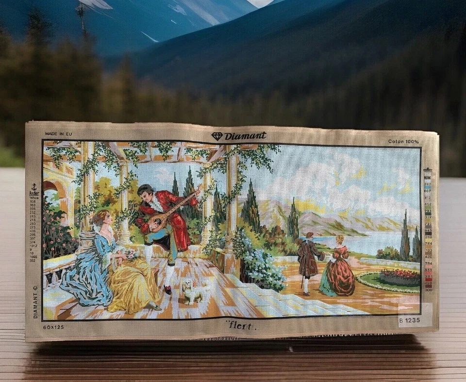 Printed needlepoint tapestry Gobelin L 60x125 Cm   canvas Only serenade - Image 1 of 4