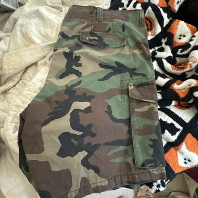 Polo Ralph Lauren 男式 44B 宽鬆林地迷彩工装短裤军用 44 大号 — 第 1/4 张图片