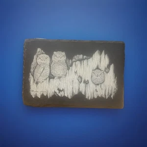 Frank Weng Associated Slate Owl Hanging Thyra Young - Picture 1 of 2