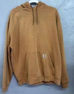 Carhart Heavyweight Hoodie Herren Gr. XL hellbraun SEHR DISTRESSED Taschen - Bild 1 von 13