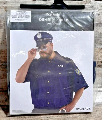 Camisa de policía oficial de policía azul disfraz de Halloween para adulto 2XL nueva Foto 1 de 4
