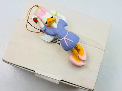 Vintage Disney Daisy Duck Angel Christmas Ornament PVC 4" Tall 007907 DCA w/ Box - Image 1 of 4