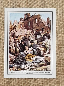 Original Figur La Domenica del Corriere 1908 Erdbeben von Messina Sizilien - Bild 1 von 1