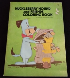 HUCKLEBERRY HOUND AND FRIENDS MALBUCH HANNA-BARBERA 1976 VINTAGE MODERN PB - Bild 1 von 7