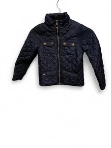 H&M Quilted Puffer Coat Kids Navy Size 9-10 Winter Warm Jacket Girls - Picture 1 of 4