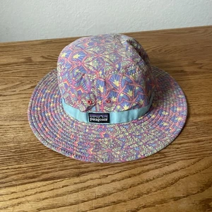 Patagonia Hat Cap Strap Back Youth Medium Girls Patterned Nylon Outdoor Kids 6-1 - Picture 1 of 8