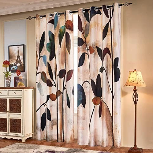 Subrtex Curtains Pair 2 Panels 92 in Long in Darkening Bedroom Living Room