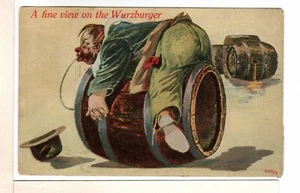 1911 Comical Postcard A Fine View on the Wurzburger - PP8 - Picture 1 of 2