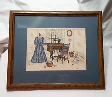 Vintage 1989 Victorian sewing room Cross Stitch Embroidery Needlepoint REDUCED!