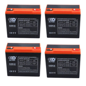 4PCS 6-DZM-20 12V 24AH Battery for Electric Mobility Scooter ATV Buggy Dirt Bike