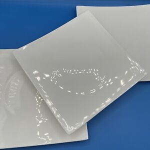 Fitz & Floyd - Nevaeh White 10 1/2" Square Dinner Plates - Set of 3 #2