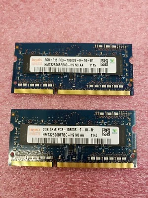 4GB (2x2GB) Hynix HMT325S6BFR8C-H9 PC3-10600 1333MHz L105 - Image 1 of 2