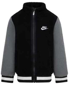 Nike Little Kids High Pile Jacket size 4 Black - Picture 1 of 6
