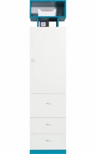 Kleiderschrank MOBI MO4 hoher 45 cm eintürige Jugendgarderobe mit Obenregal - Bild 1 von 3