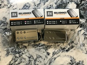 RAILHAMMER Chisel Humbucker Pickup SET Chrome - Picture 1 of 2