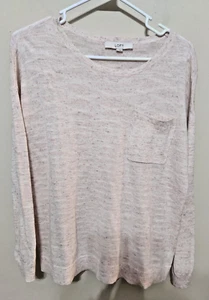 Ann Taylor Loft Sweater Women's Small Pink Linen Blend - Picture 1 of 6