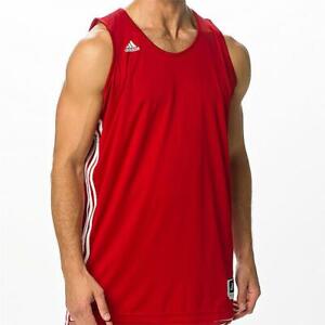 Mens adidas Climalite Practice Reversible Red Basketball Vest (NKA1) RRP £39.99