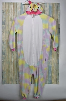 Spooktacular Creations Adult Size L Unicorn Costume Rainbow One Piece Pajama - Image 1 of 4