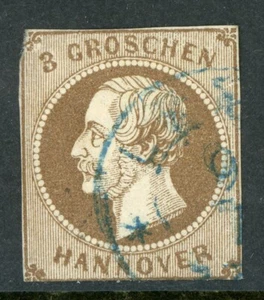 Germany 1864 Hannover 3gr Brown SG # 23 VFU Z823 - Imagen 1 de 2