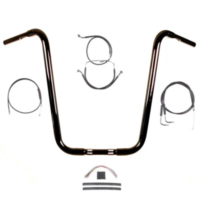 Kit de manillar Ape Hanger 2007 1 1/4" negro 22" Harley-Davidson Road Glide King Foto 1 de 2