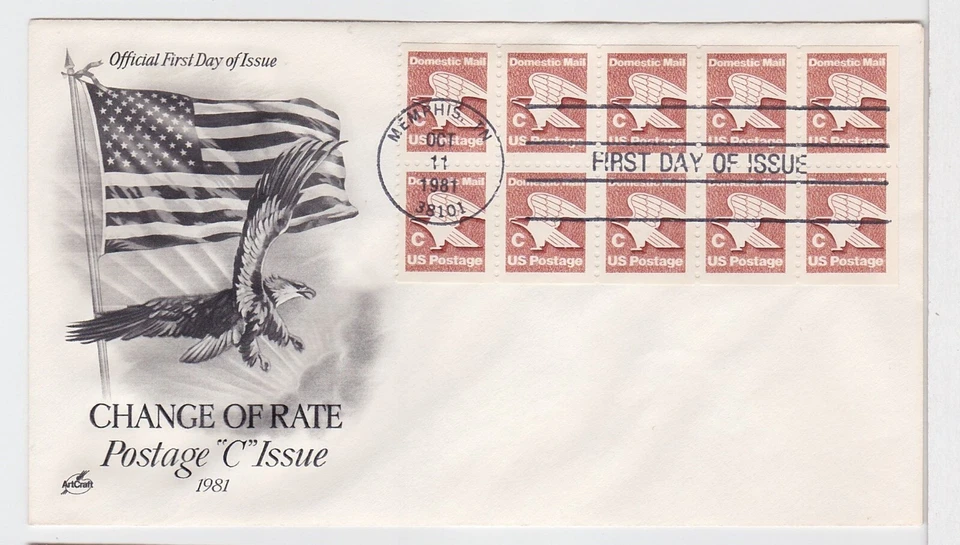TurtlesTradingPost- C Rate Eagle Booklet- 1981 #1948 Artcraft Cachet FDC - Image 1 of 1