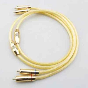 Pair HIFI Silver Plated OCC RCA XLR Balanced Audio Cable with Gold Plated plug - Picture 1 of 18