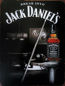 Letrero vintage retro de barra de metal de JACK DANIEL'S placa de pub irlandés cobertizo hombre cueva - Imagen 1 de 1