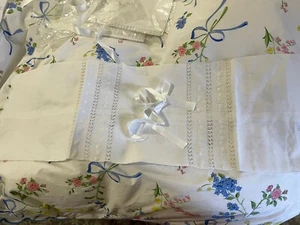 Le Blanc France New 1pc Bolster Sham Neck Roll 100% Cotton Embroidery LAST - Bild 1 von 6