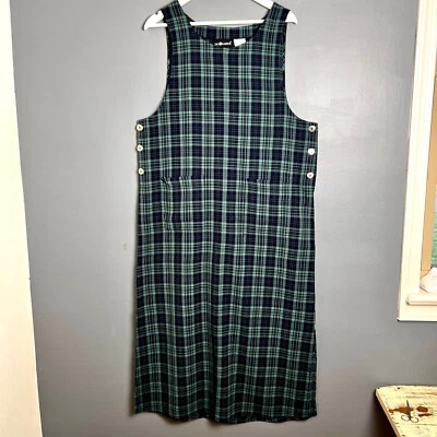 Sag Harbor женщин 12 синий/зеленый джемпер платье синий/зеленый клетку Summer вес Pkts - Изображение 1 из 4