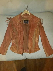 Adventure Bound by Wilson Women's Brown Leather Bomber Retro Jacket Size Medium - Picture 1 of 17